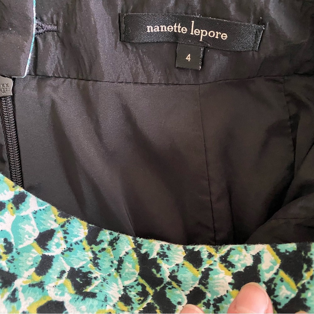 Nanette Lepore Green Snakeskin Print Pencil Skirt… - image 6